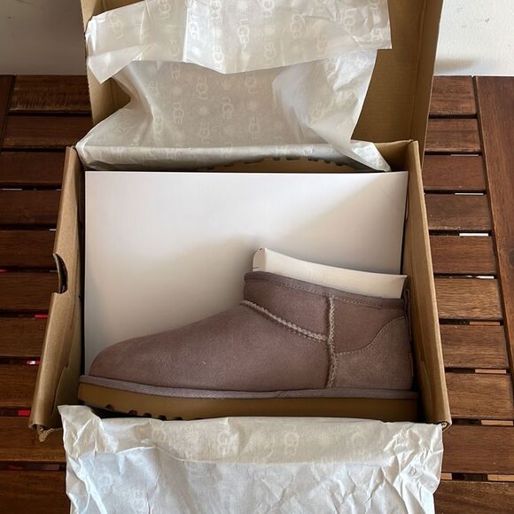 UGG Classic Ultra Mini Booties Sugarplum USA Women Size 11/UK 9/EU 42 - Picture 13 of 13